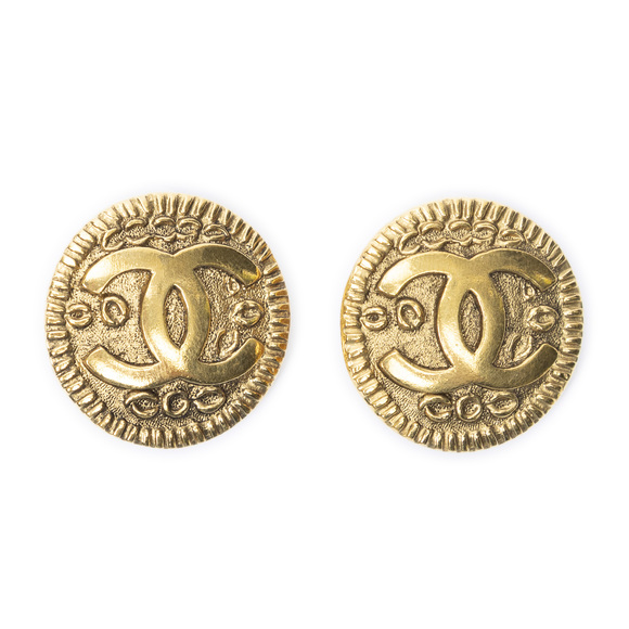 Chanel Jewelry - Chanel CC Round Clip On Earrings